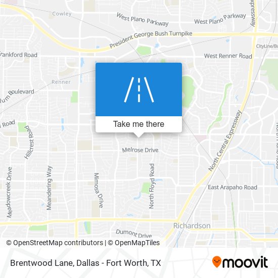 Brentwood Lane map