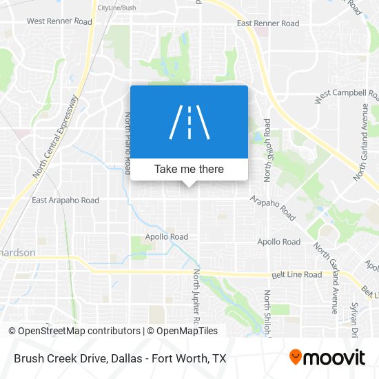 Brush Creek Drive map