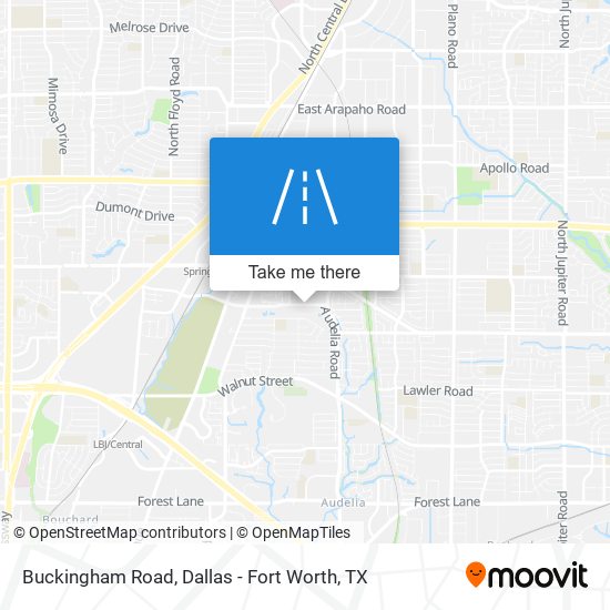 Buckingham Road map