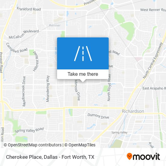 Cherokee Place map