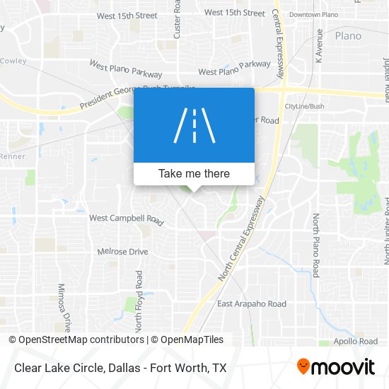 Clear Lake Circle map