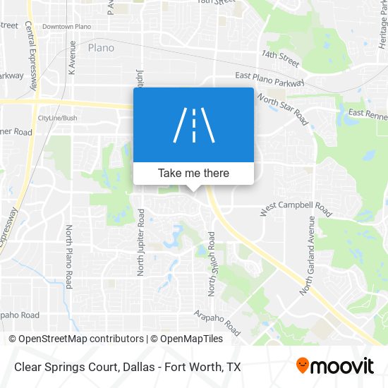 Clear Springs Court map