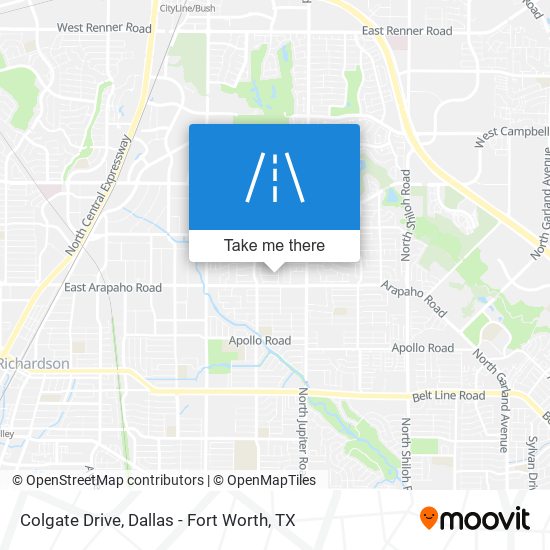 Mapa de Colgate Drive