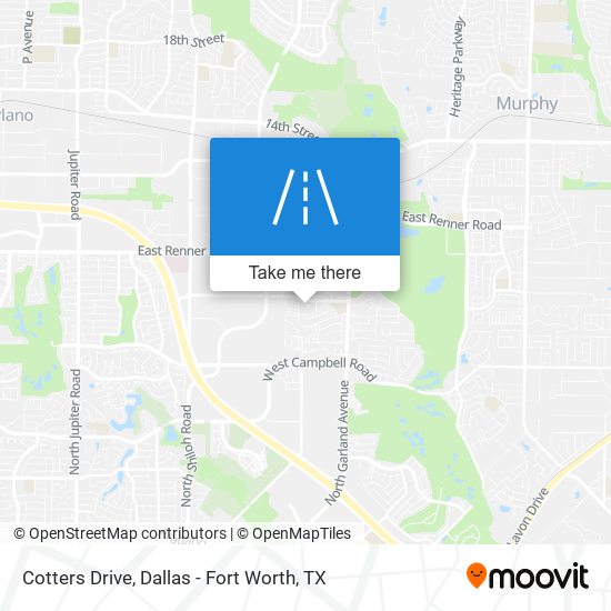 Cotters Drive map