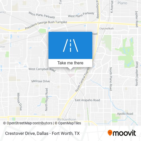 Mapa de Crestover Drive