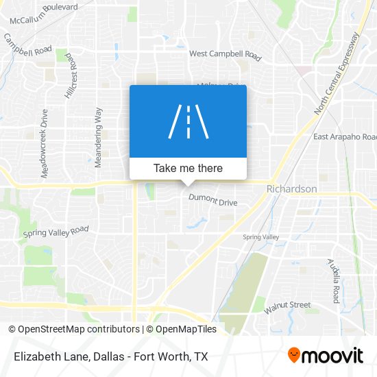 Mapa de Elizabeth Lane