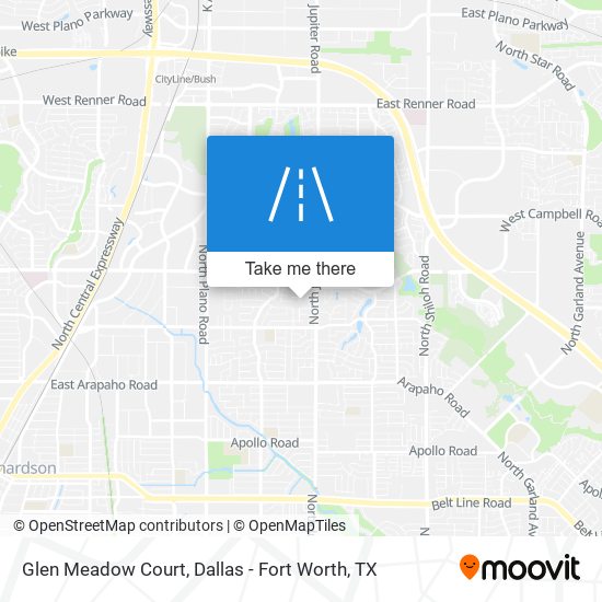Glen Meadow Court map