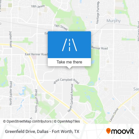 Greenfield Drive map