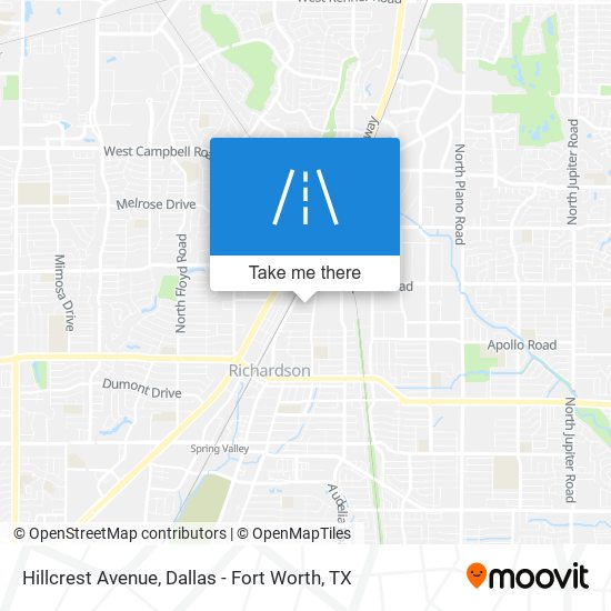 Hillcrest Avenue map