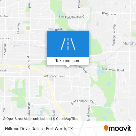 Hillrose Drive map