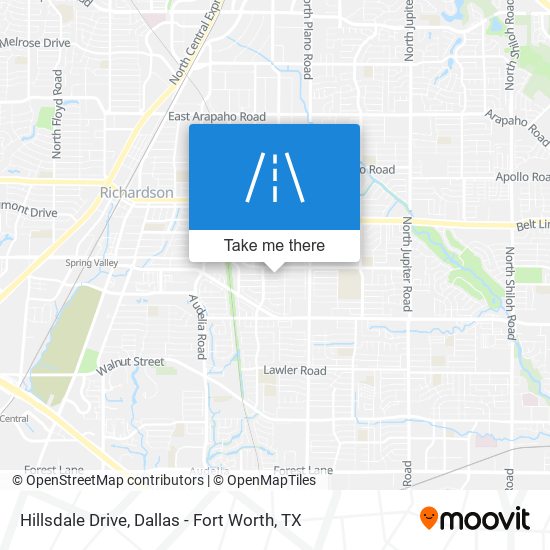Hillsdale Drive map