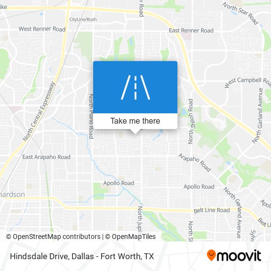Hindsdale Drive map