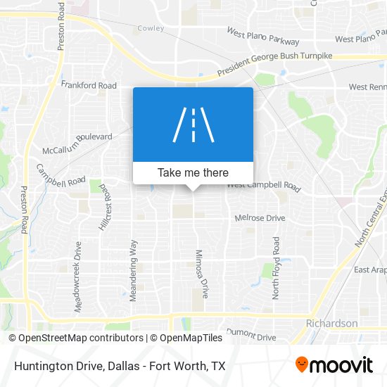 Huntington Drive map