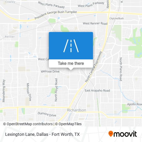 Lexington Lane map