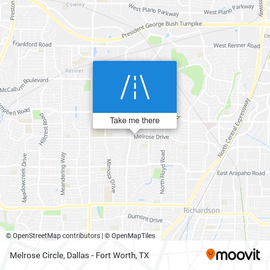 Melrose Circle map
