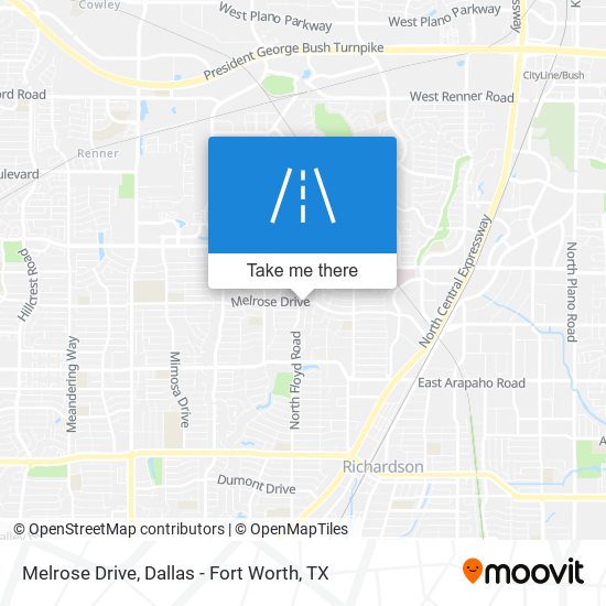 Mapa de Melrose Drive