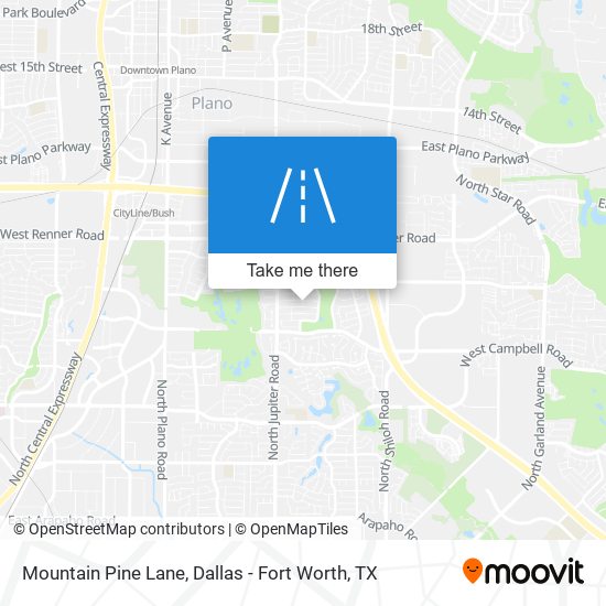 Mountain Pine Lane map