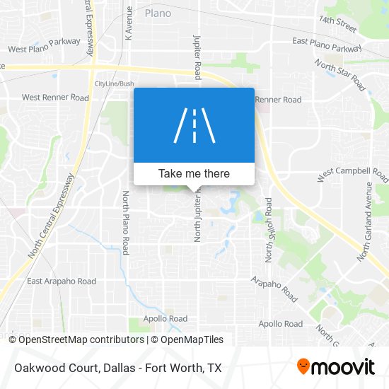 Mapa de Oakwood Court