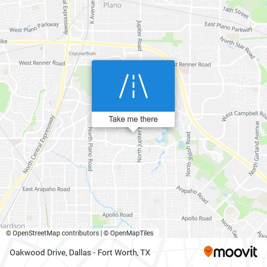 Mapa de Oakwood Drive