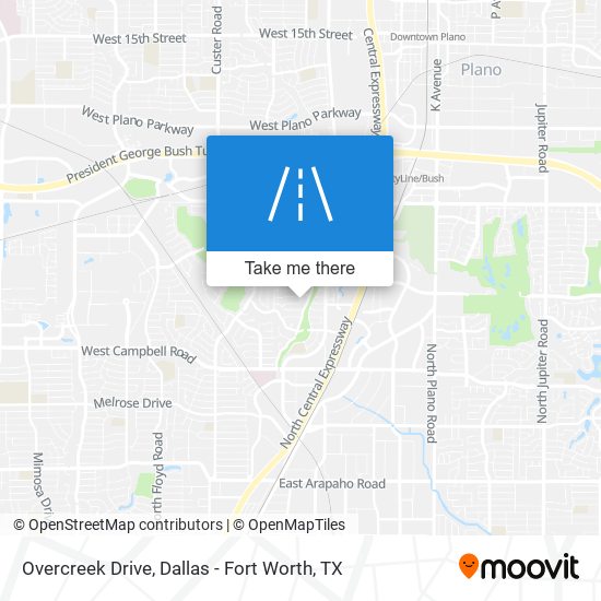 Overcreek Drive map