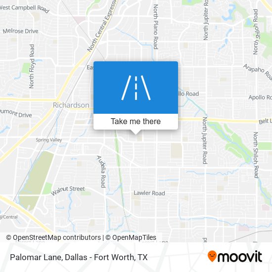 Palomar Lane map