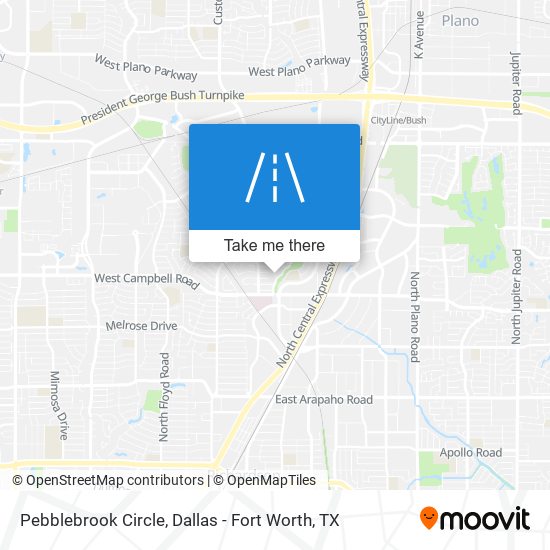 Mapa de Pebblebrook Circle