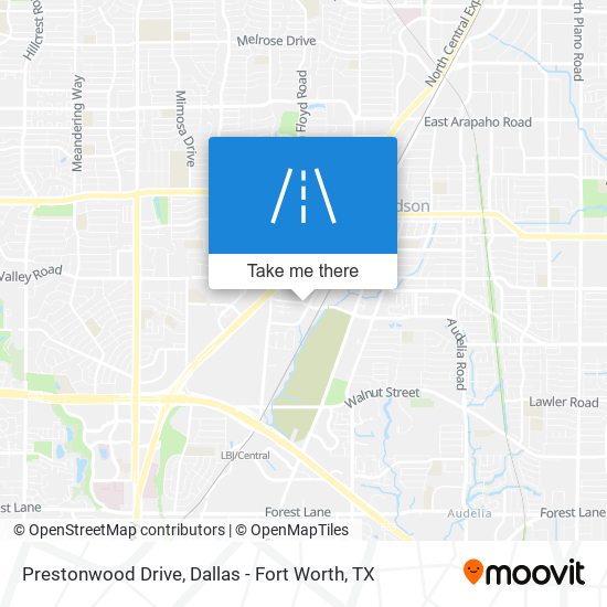 Prestonwood Drive map