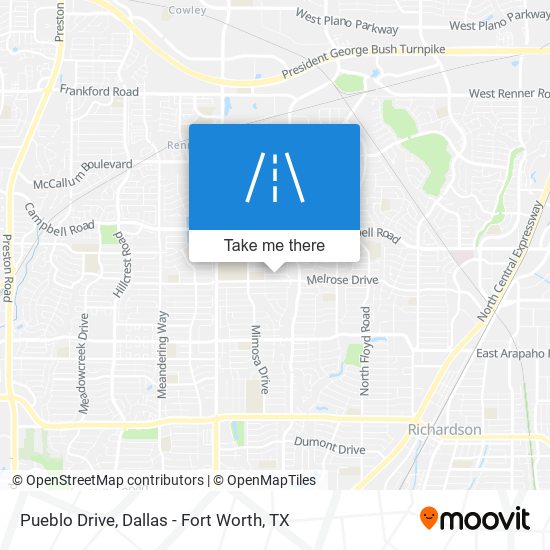 Mapa de Pueblo Drive