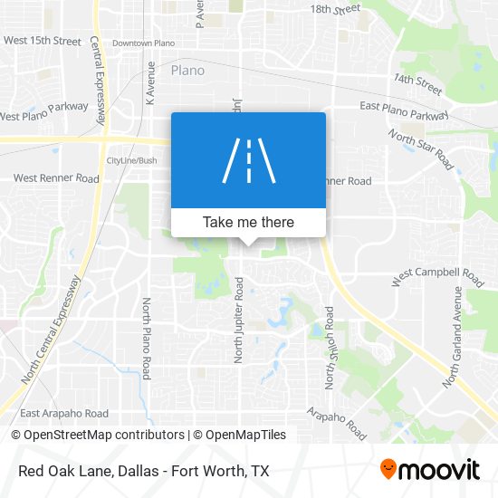 Red Oak Lane map