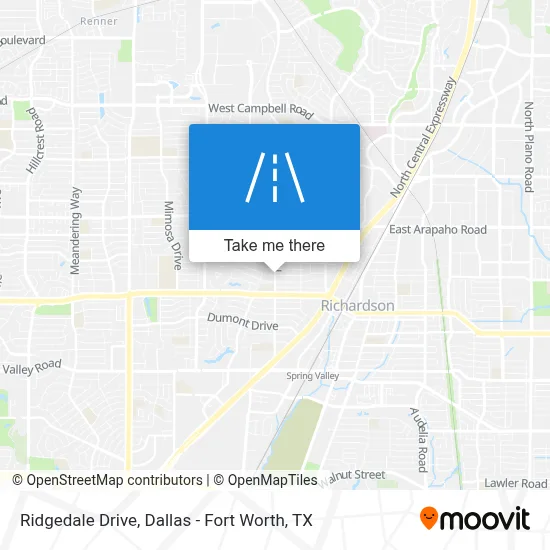 Ridgedale Drive map