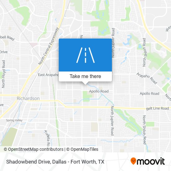 Shadowbend Drive map