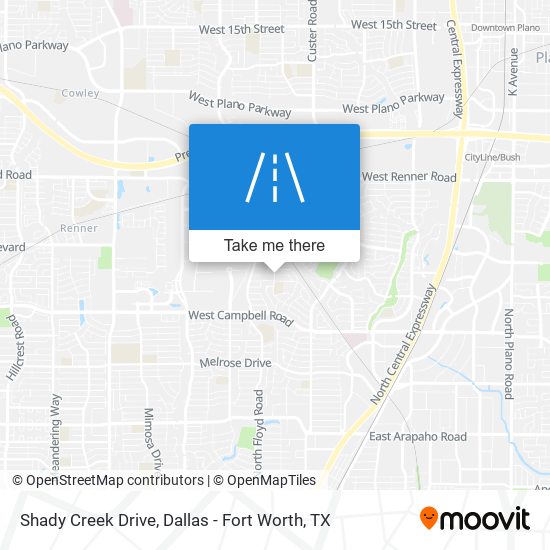 Shady Creek Drive map