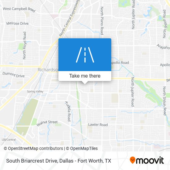 South Briarcrest Drive map