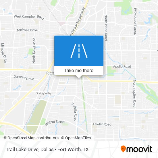Trail Lake Drive map