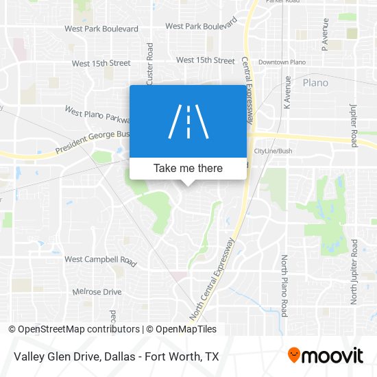 Valley Glen Drive map