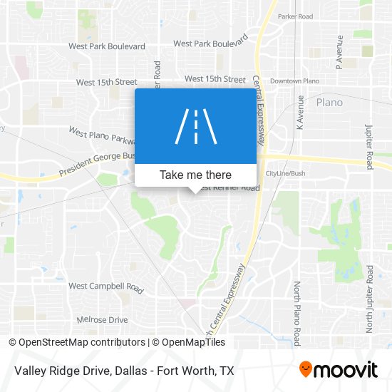 Valley Ridge Drive map