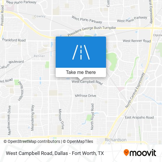 West Campbell Road map