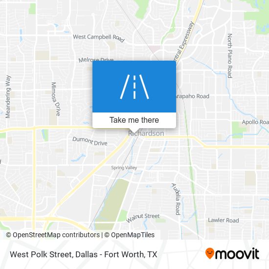 West Polk Street map