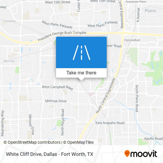 White Cliff Drive map