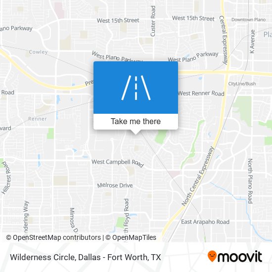 Wilderness Circle map