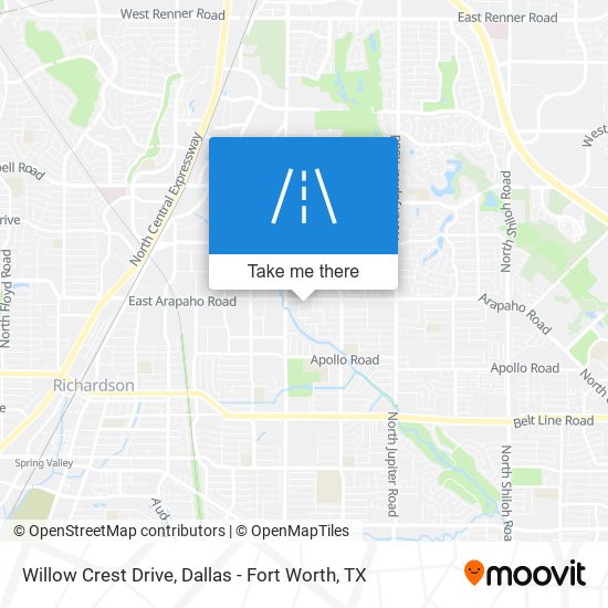 Mapa de Willow Crest Drive