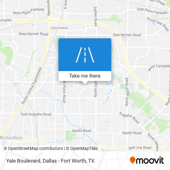 Yale Boulevard map