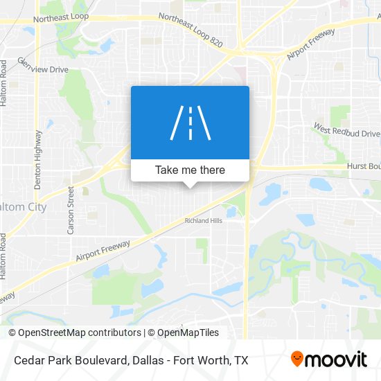 Cedar Park Boulevard map