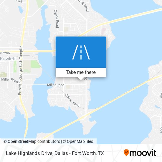Lake Highlands Drive map