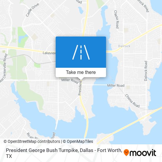 President George Bush Turnpike map