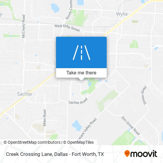 Creek Crossing Lane map