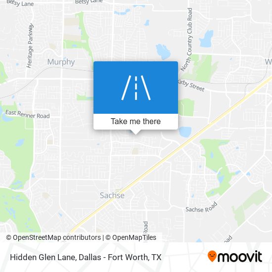Hidden Glen Lane map