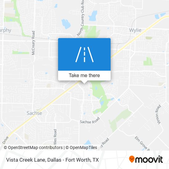 Vista Creek Lane map