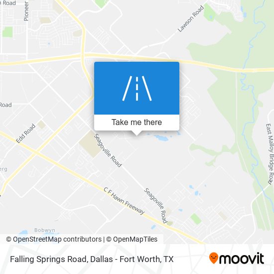 Falling Springs Road map
