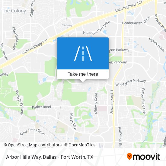 Arbor Hills Way map
